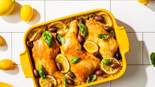 Sitruuna-oliivikanaa riisipedillä