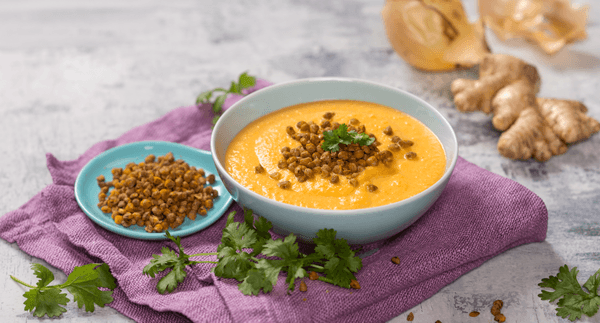 Porkkanakeitto linssicrumblella