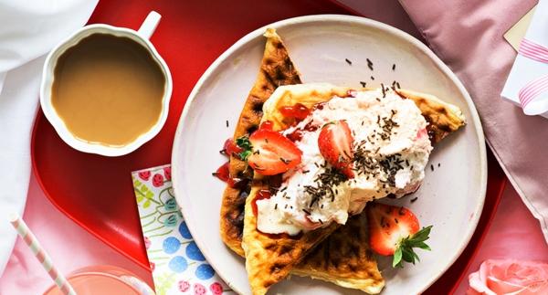 Mansikkamisu-suklaacroffle